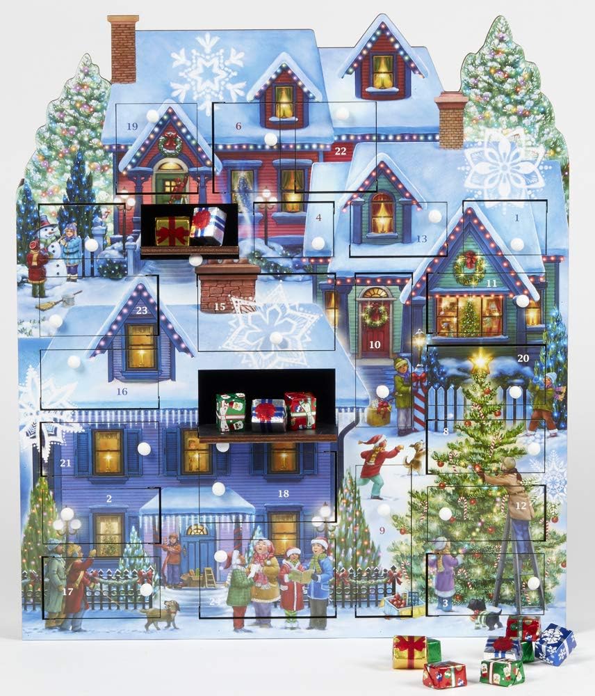 Christmas Houses Wooden Advent Calendar