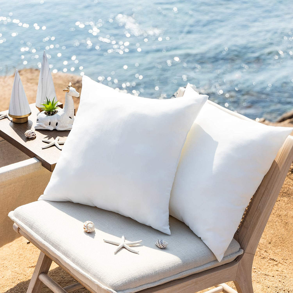 Outdoor Pillows Waterproof 16x16 Outdoor Pillow Inserts 2 Pack