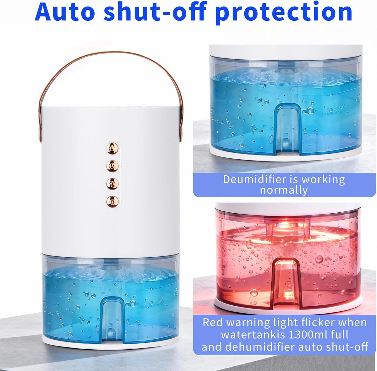 Dehumidifiers for Home, 60 Oz Small Dehumidifier for Basement. Portable Dehumidifier for Bedrooms, Bathrooms, Closets