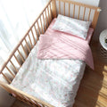 3Pcs Cotton Crib Bedding Set Duvet Cover Fitted Sheet Pillowcase
