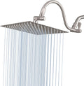 10" Square Rain Shower Head with 14" Extension Arm, Adjustable Angle and Height