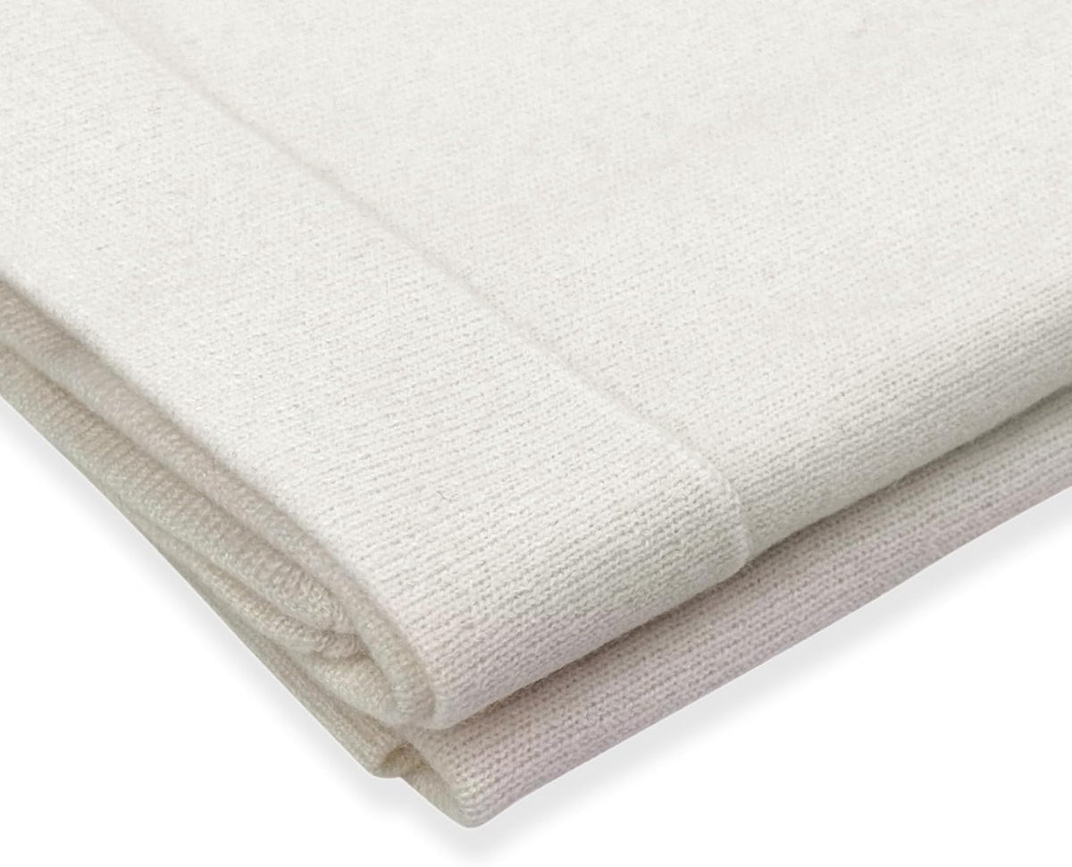 100% Cashmere Baby Blanket Luxe Knit 32" x 40" Cream