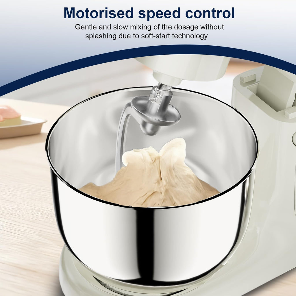Stand Mixer, 4.2QT+5.3QT Two bowls Electric Mixer,White