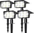Solar Spot Lights Outdoor with 60 LED & Auto On/Off, 4 Pack Solar Lights Outdoor Waterproof IP68 with 3 Lighting