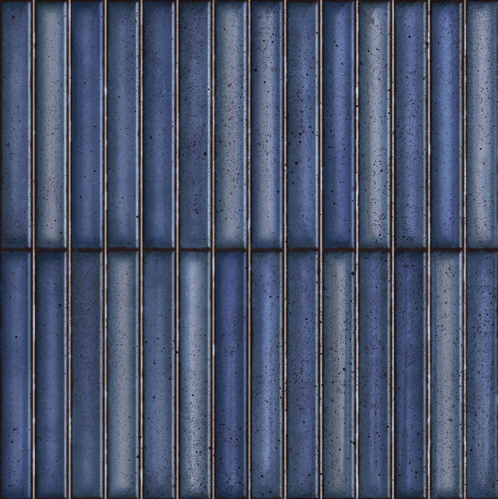 Ratsu Kit-Kat 4.5 in. x 9 in. Fluted Kit-Kat Porcelain Wall Tile (6.86 Sq. Ft. / Case) (Midnight Blue, Carton)