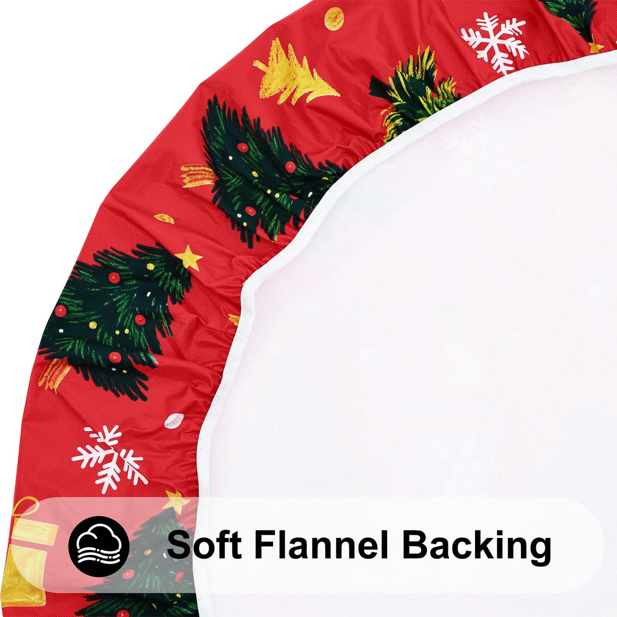 Christmas Round Table Cloth, Fitted Table Cover for 42"-50" Tables
