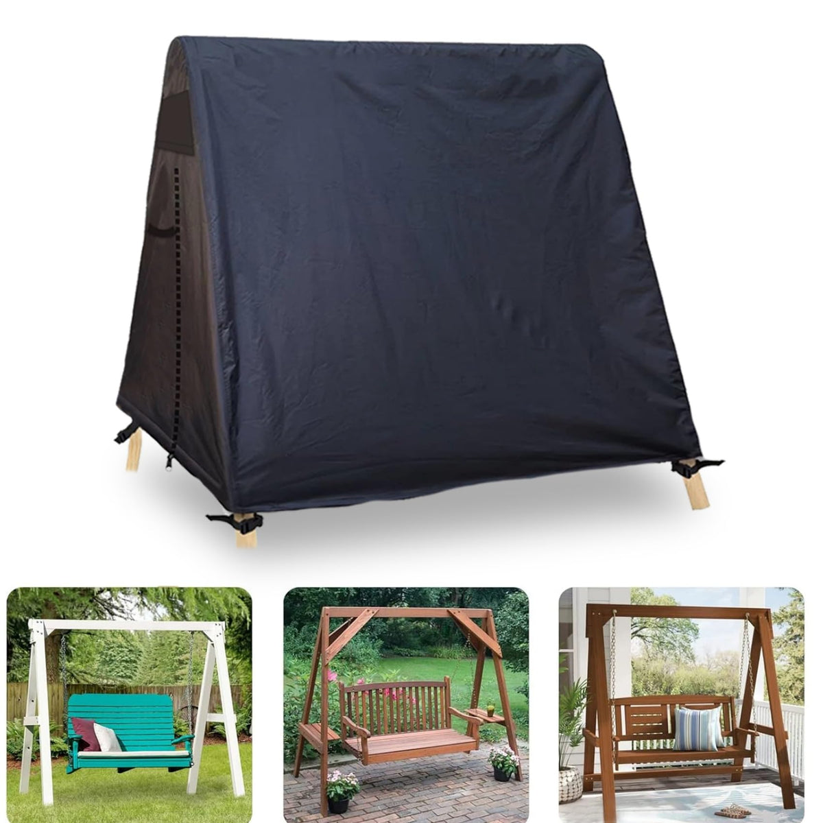 Outdoor Swing Covers Waterproof Windproof and 72 Inch Sun Protect Cover A Frame Swing Set & Porch Glider Hammock &