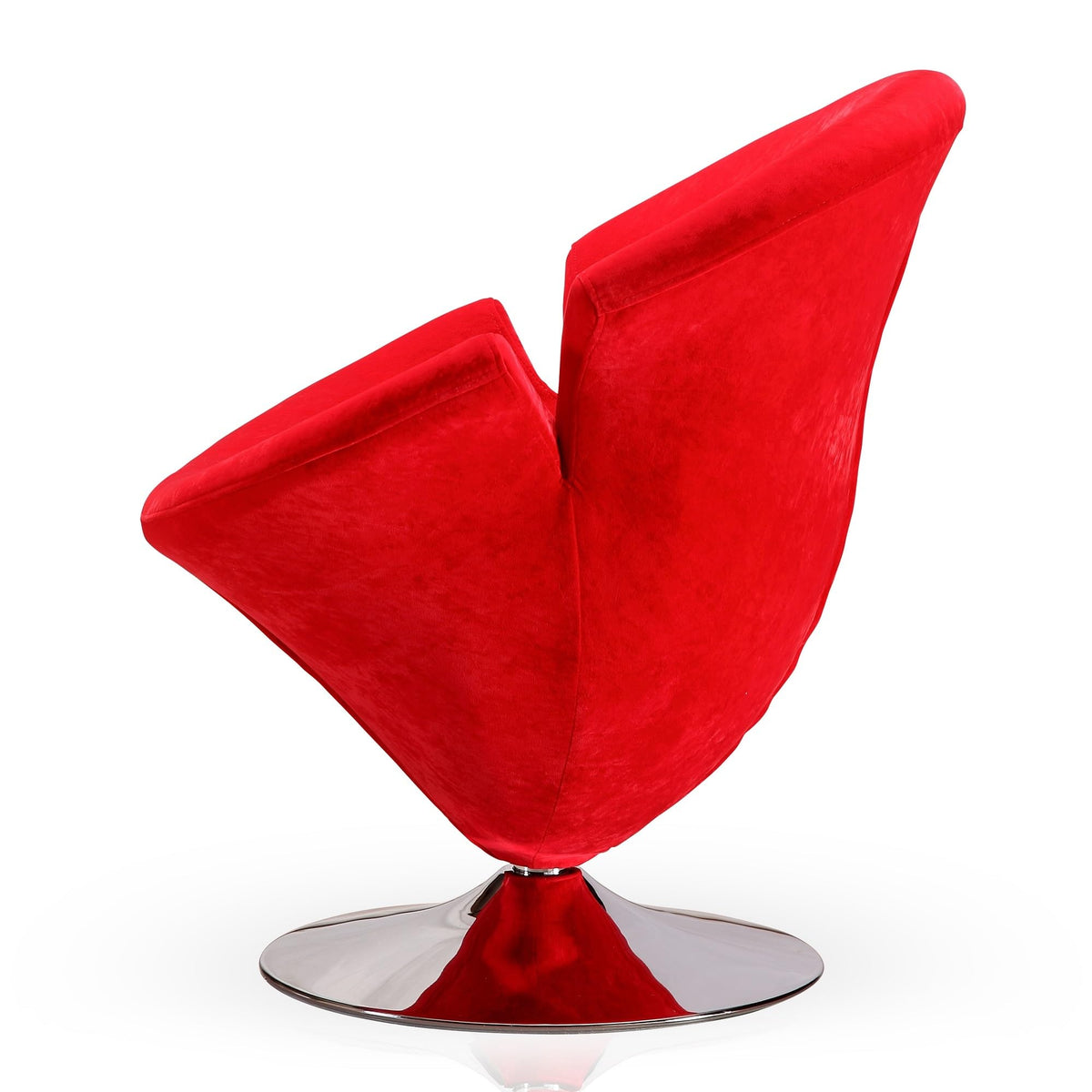 Inspired Saarinen Style Tulip Swivel Accent Chair Set of 2 with 360° Turn, Modern Flower Design, Soft Velvet Upholstery, Polished