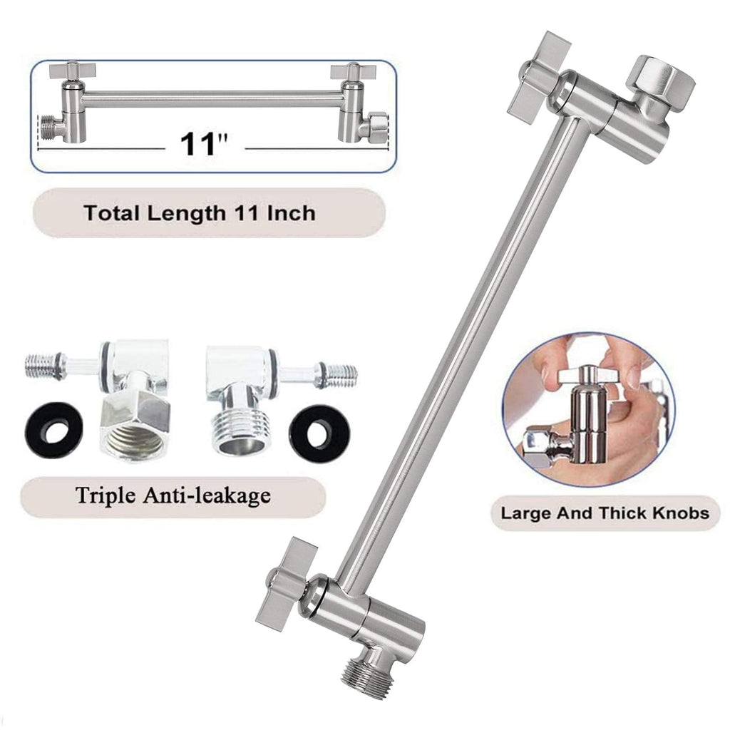 High Pressure Large Stainless Steel Square Rain ShowerHead With Shower Arm Waterfall Full Body Coverage Easy to Clean