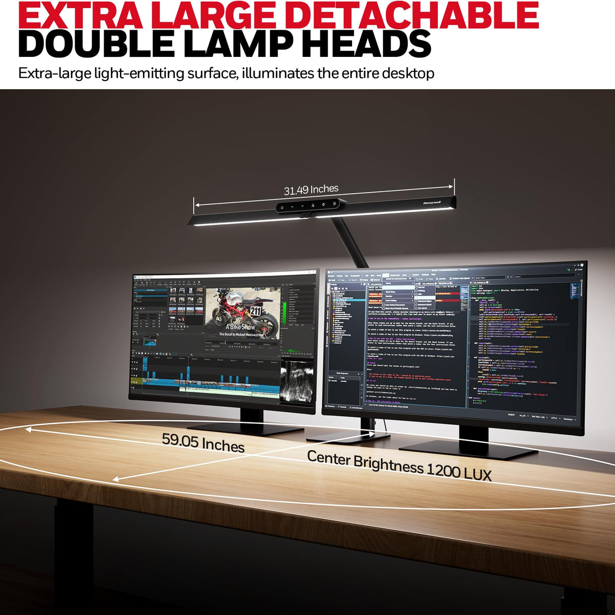 HJ1BK Eye-Caring 1200LM LED Architect Desk Lamp