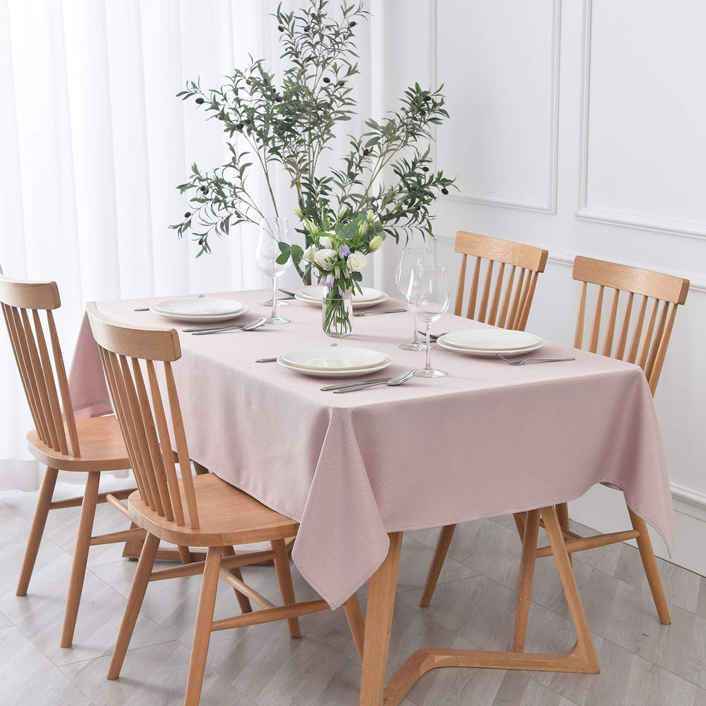 Jacquard Tablecloth Stain Resistant Waterproof Wrinkle Resistant Spillproof Washable Soft Textured Table Cloth