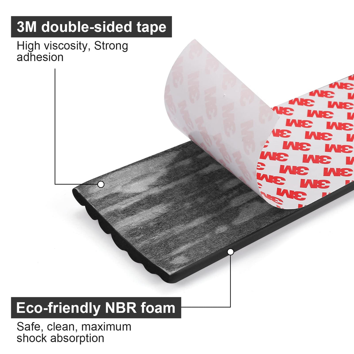 Upgraded Baby Proofing Edge Corner Protector, 16.4ft Edge Guards Padding with 3M Adhesive, Extra-Wide Soft Rubber