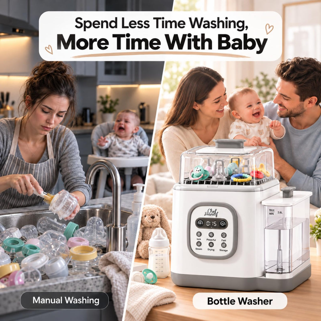 Baby Bottle Washer, All-in-One Washer and Sterilizer and Dryer