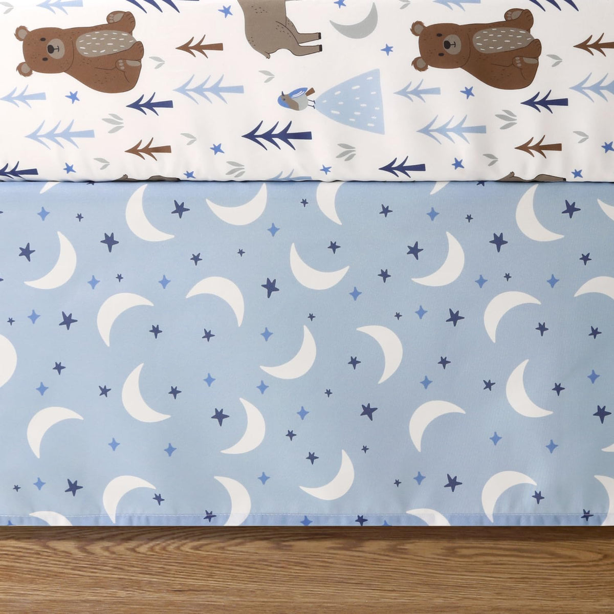 3 Piece Baby Crib Bedding Set for Boys - Newborn, Infant & Toddler Nursery Bed Set Decor with Fitted Crib Sheet, Dust