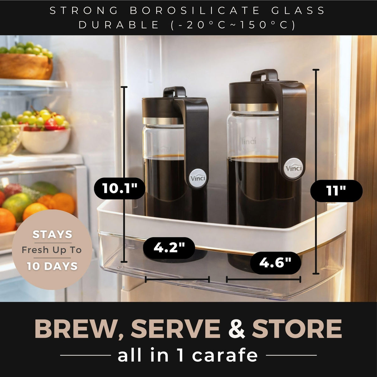 Express Electric Cold Brew Coffee Maker, 10-Minute Fast Brewer (47oz)