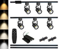 Track Lighting Kit with 6.6FT H Type Track Lighting Rail and Floating Canopy Connector, 2700K-6500K Stepless