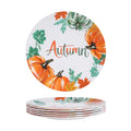6pcs Melamine Dinner Plate Sets, 10inch Unbreakable Pumpkin Dishes