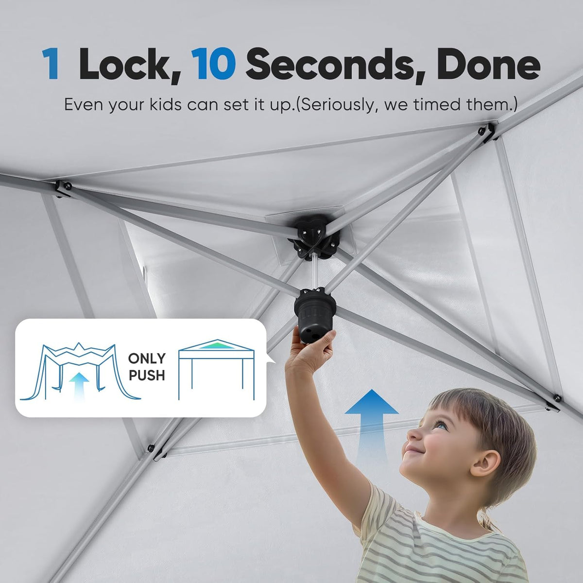 10'x10' Pop up Screened Canopy Tent with Mosquito Netting, Portable Easy up Outdoor Screen House Shelter and Picnic
