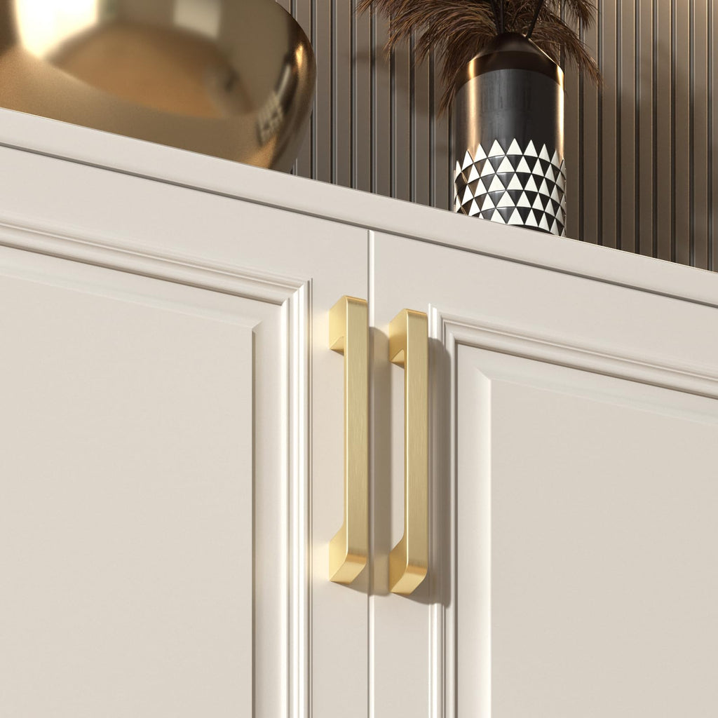 Brushed Gold Cabinet Pulls 5 Inch Gold Cabinet Handles 5 Pack