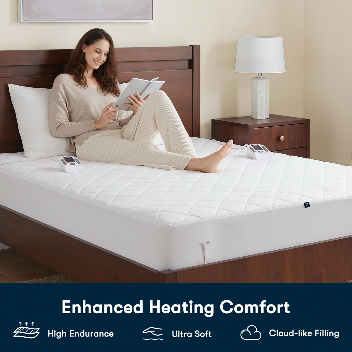 Multi-Zone Heated Mattress Pad Dual Zone Body & Foot King