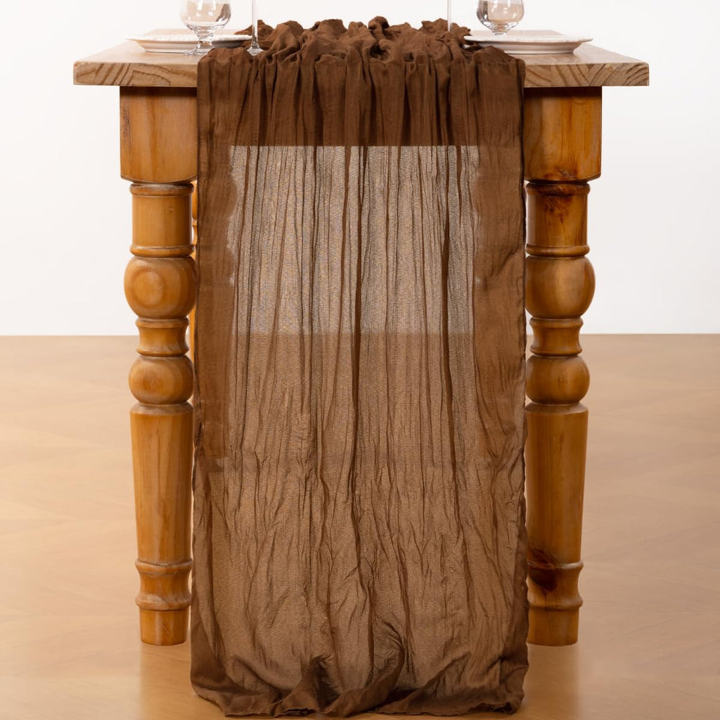 Brown Cheesecloth Table Runners 10 Pack Fall Runners