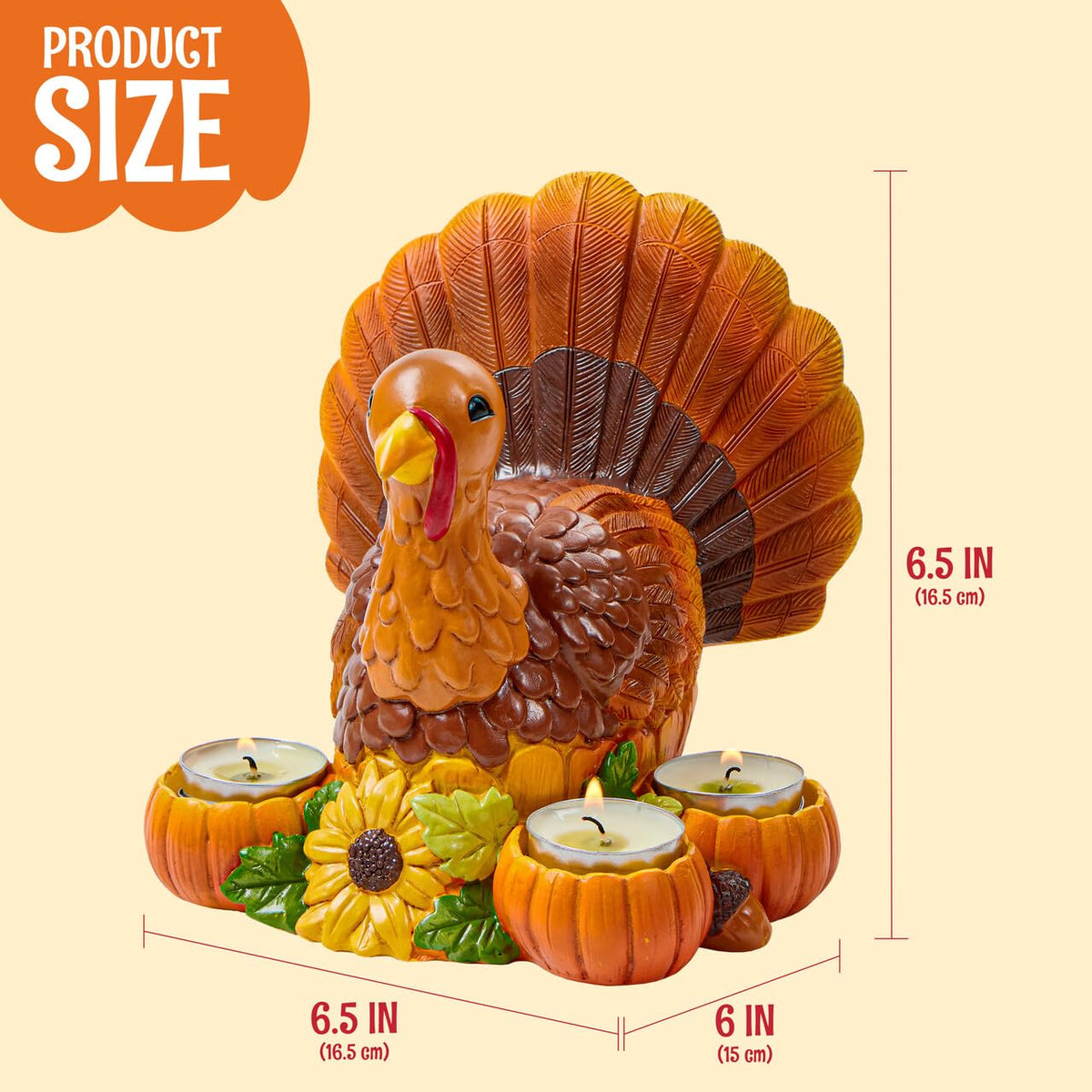 Thanksgiving Turkey Candle Holders, Thanksgiving Turkey Tabletop Centerpiece, Fall Centerpiece Table Decorations, Tea