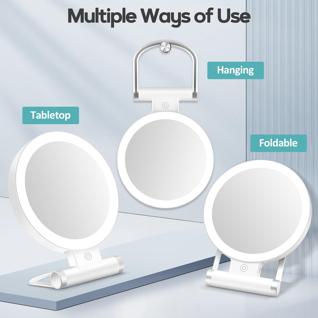 Magnifying Mirror with Light 30X