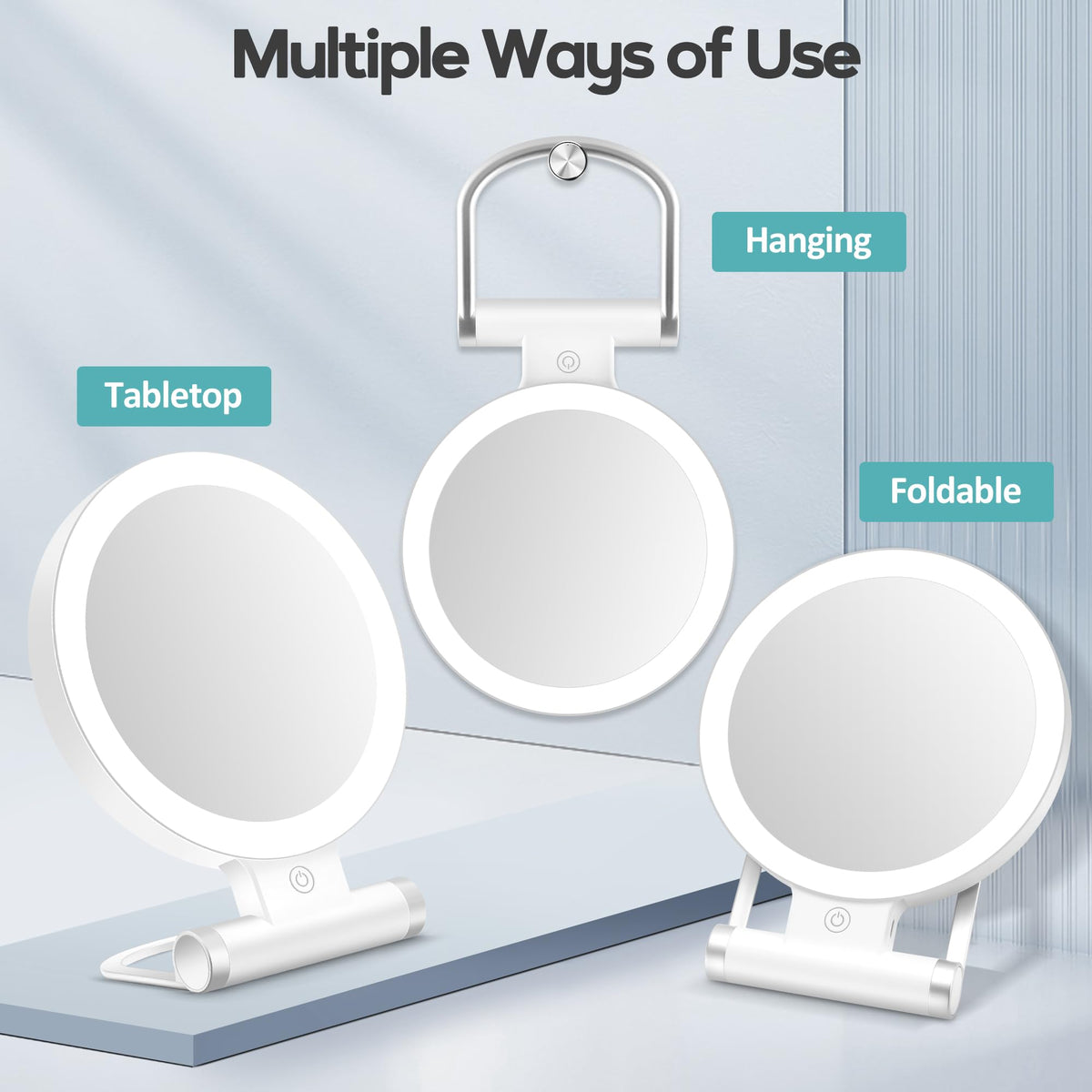 Magnifying Mirror with Light 30X
