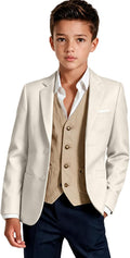 Boys Blazer 2 Buttons Kids Casual Sport Coat for Formal Prom Graduation