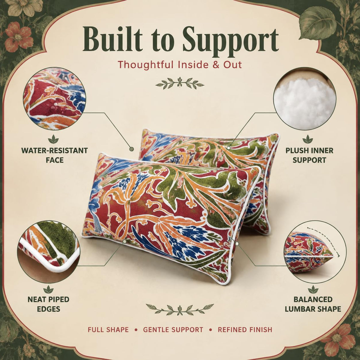 Outdoor Throw Pillows 12x20 Outdoor Pillows Cover with Insert