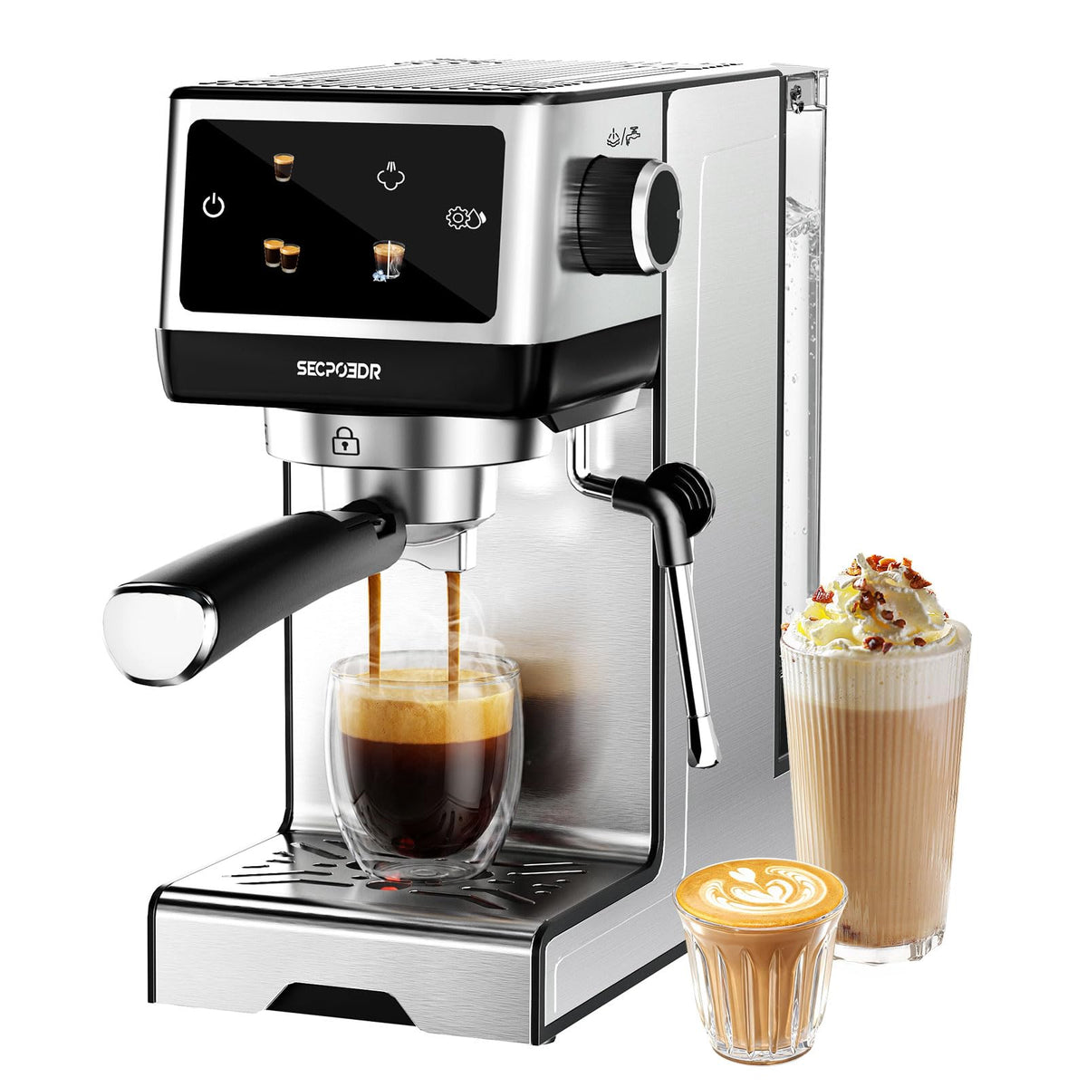 20 Bar Espresso Machine with Milk Frother, Cold Brew, Touch Screen