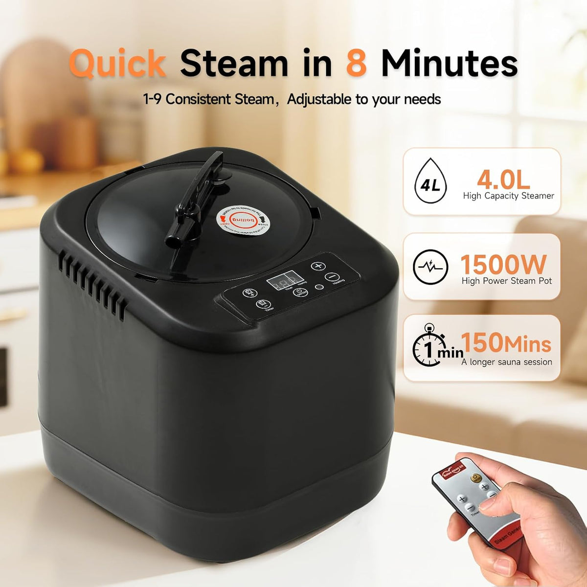 2026 Home Steam Sauna with 4L 1500W Steamer, Full Body Sauna Box for Home, Personal Sauna Steam Sauna Tent at Home Spa