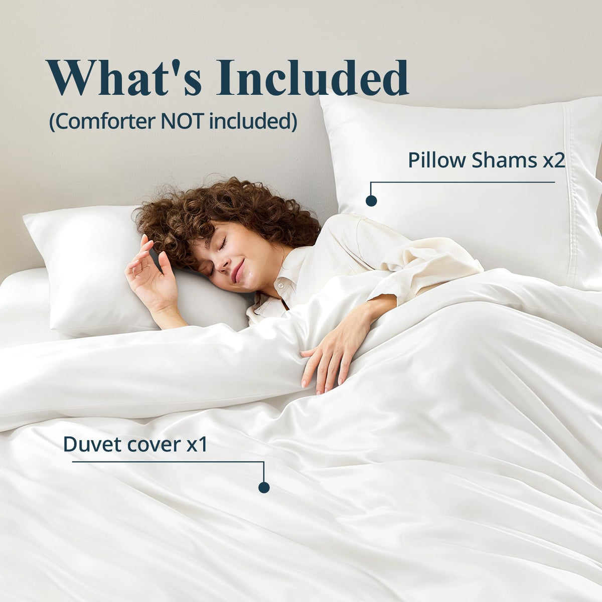 Bamboo Viscose Duvet Cover Set, White