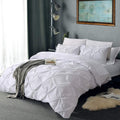 Pinch Pleated 1 Piece Duvet Cover 100% Egyptian Cotton 800 Thread Count with Zipper & Corner Ties, Oversized Super