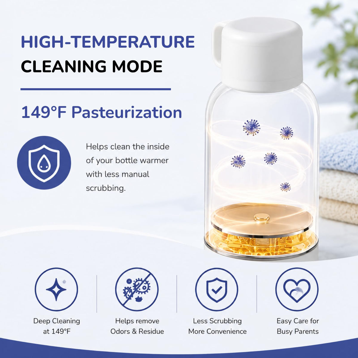 Portable Bottle Warmer for Travel, with 36W Fast Charger, Fast Heating for Breast Milk and Water, 10200mAh Battery
