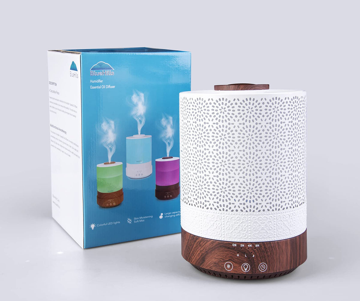 2500 ML Premium XL Large Essential Oil Diffuser Décor Dark Wood