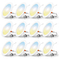 12 Pack Retrofit LED Recessed Lighting 6 Inch, 5CCT, White