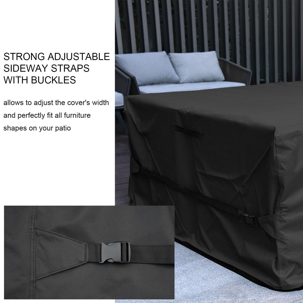 Patio Furniture Set Cover Waterproof Rectangular Heavy Duty 600D Outdoor Sectional Sofa Couch Cover Large Outside