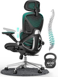 Ergonomic Office Chair 400lbs Mesh Seat, High Back Adjustable Lumbar, 90/110/125°Backrest Lock, Flip-up Armrests, 3D