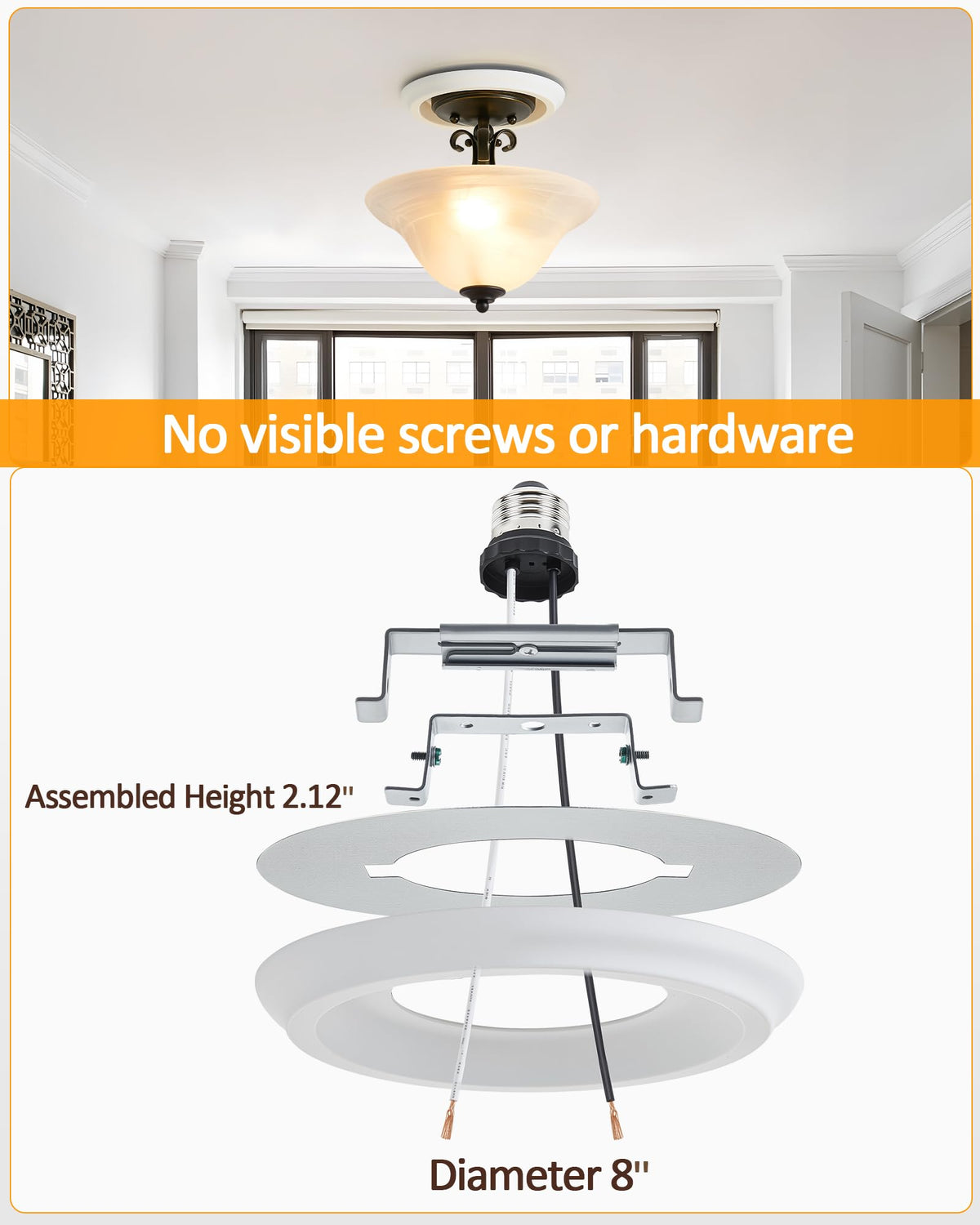 Recessed Can Light Conversion Kit for 5" and 6" Ceiling