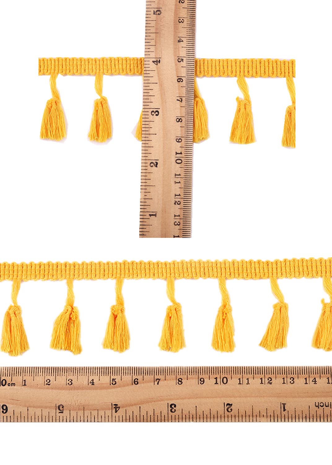 Mini Tassel Fringe Trim,Boho Tassels Ribbon for Women,1.6inch Wide Sewing Fabric Lace for DIY Jewelry - 20 Yards