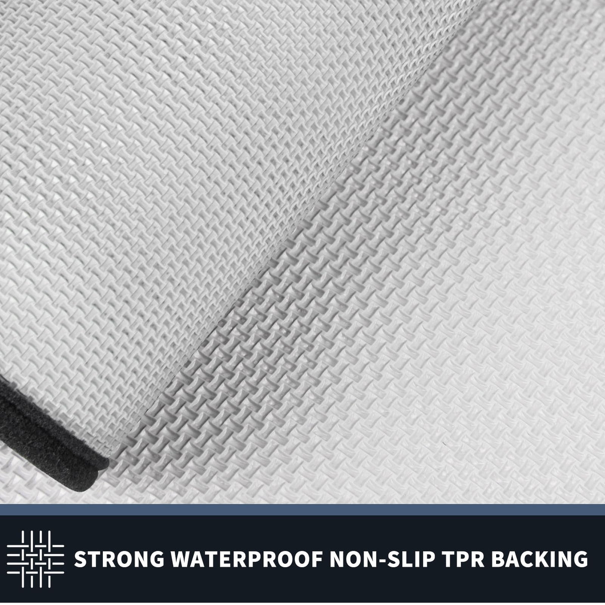 Hallway Runner Rug, 24" x 70", Bluish Grey & Charcoal