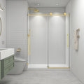 55"- 60" W x 76" H Soft Closing Sliding Frameless Shower Doors, Water Repellent Shower Door