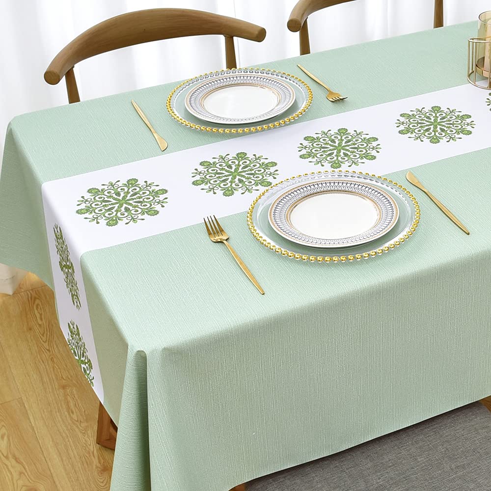 Vinyl Table Cloth for Rectangle Tables 102x55 Plastic Tablecloth