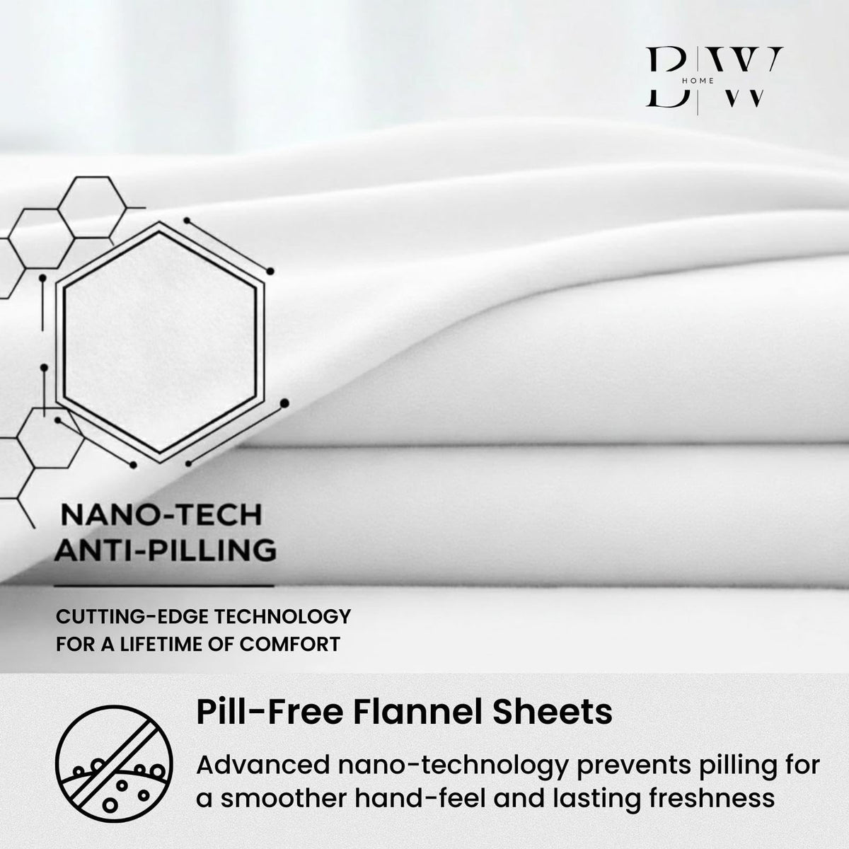 Printed Flannel Sheet Set, 100% Natural Cotton, Soft, Warm & Deep Pocket, Advanced Nano-Tech Making it Resistance to