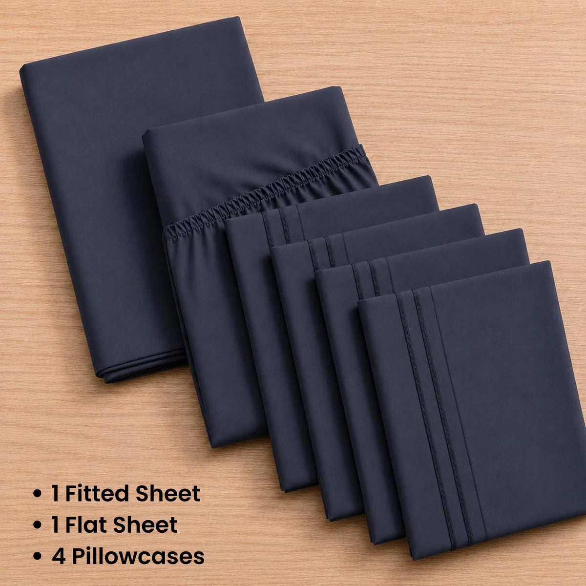 Sheet Set, 6 Piece Hotel Style, Deep Pocket, Slate Blue