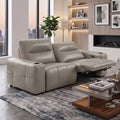 Power Reclining Loveseat Zero Gravity Genuine Leather Sofa with USB Port