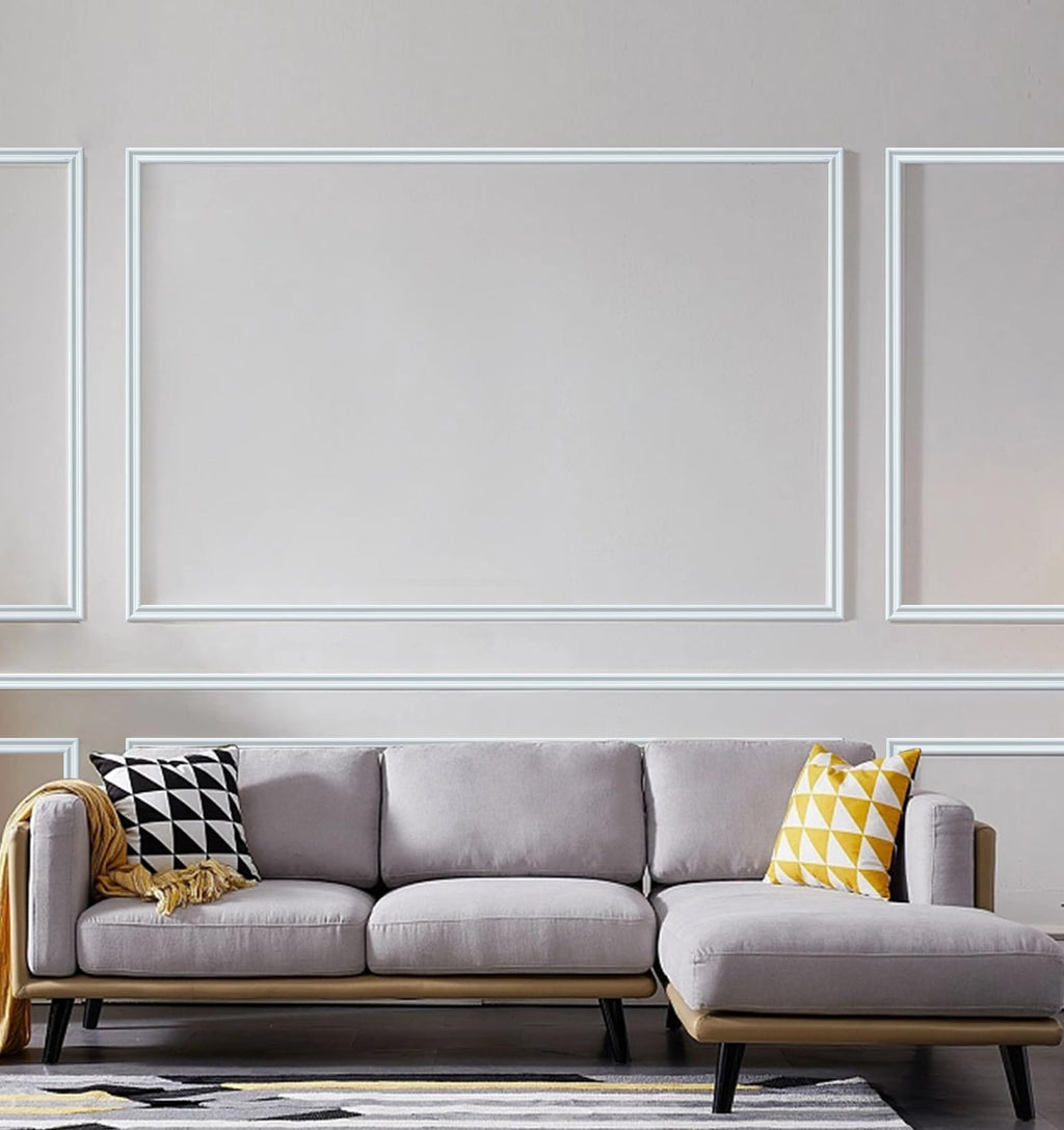0.79 in Peel and Stick Chair Rail Molding Flexible PVC Wall Trim