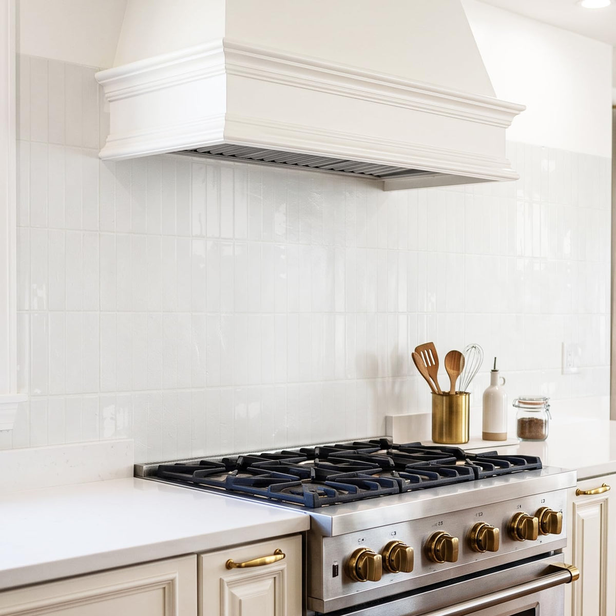 Subway Tile Peel and Stick Backsplash, 10-Pack, 11.4 x 9 Inch, White
