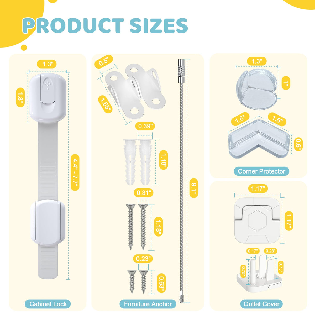 56-Piece Baby Proofing Kit & Child Safety Essentials